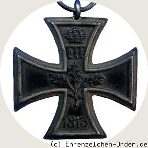 Eisernes Kreuz 2.Klasse 1813 für Kämpfer R&uuml;ckseite