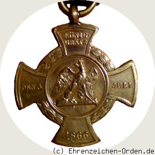 Erinnerungskreuz 1866 Königgrätz R&uuml;ckseite