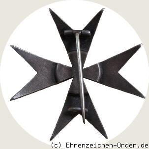 Ritterorden St. Johannis vom Spital zu Jerusalem Steckkreuz emailliert R&uuml;ckseite