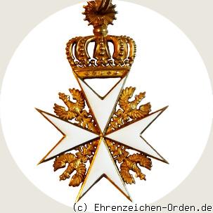 Ritterorden St. Johannis vom Spital zu Jerusalem Kreuz der Rechtsritter R&uuml;ckseite