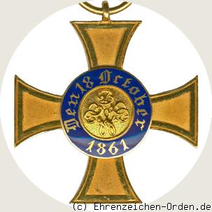 Königlicher Kronen-Orden Kreuz 4.Klasse 1863-1868 R&uuml;ckseite