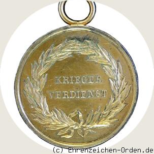 Kriegerverdienstmedaille 1. Klasse in Gold R&uuml;ckseite