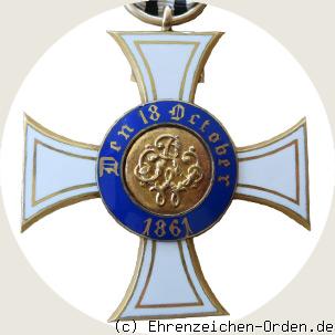 Königlicher Kronen-Orden 3.Klasse mit Genfer Kreuz 1872-1874 R&uuml;ckseite