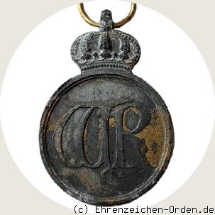 Kronenorden-Medaille 1888 in Zink vergoldet R&uuml;ckseite