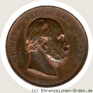 Erinnerungsmedaille an das Attentat vom 11.Mai 1878 in Bronze