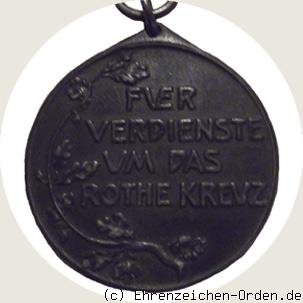 Rote Kreuz Medaille 3.Klasse 1898 in Feinzink R&uuml;ckseite