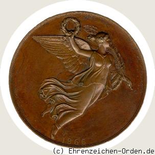 Siegesmedaille von 1866 in Bronze R&uuml;ckseite
