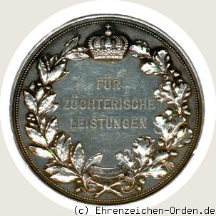Staatspreis für Geflügelzucht in Silber 1887 R&uuml;ckseite