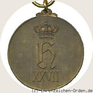 Medaille für aufopfernde Tätigkeit in Kriegszeit in Kriegsmetall vergoldet R&uuml;ckseite