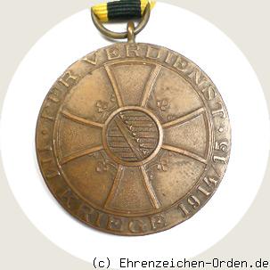 Medaille für Verdienst im Kriege 1915 in Bronze R&uuml;ckseite