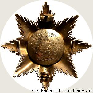 Albrechtsorden Bruststern zum Großkreuz (1. Form brilliantiert um 1851) R&uuml;ckseite