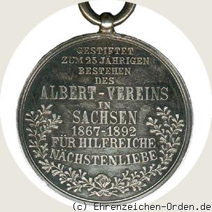 Silberne Carola-Medaille 1892 R&uuml;ckseite