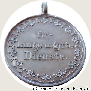 Dienstauszeichnung für 24 Jahre Silberne Medaille 1832 (1.Prägung) R&uuml;ckseite