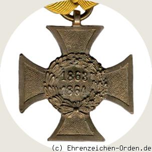 Erinnerungskreuz 1863/1864 R&uuml;ckseite