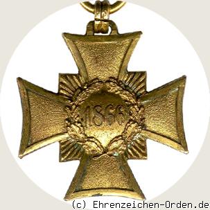 Erinnerungskreuz 1866 R&uuml;ckseite