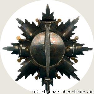 Herzoglich Sachsen-Ernestinischer Hausorden Bruststern zum Großkreuz R&uuml;ckseite