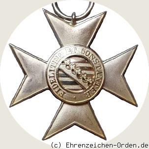 Silbernes Verdienstkreuz des Herzoglich Sachsen-Ernestinischen Hausordens 2.Form „ET“ R&uuml;ckseite