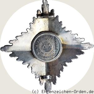 Verdienstorden Bruststern zum Komturkreuz mit Schwertern R&uuml;ckseite