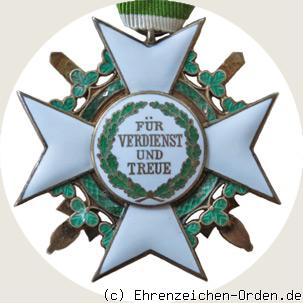 Verdienstorden Ritterkreuz 1.Klasse mit Schwertern 1914 R&uuml;ckseite