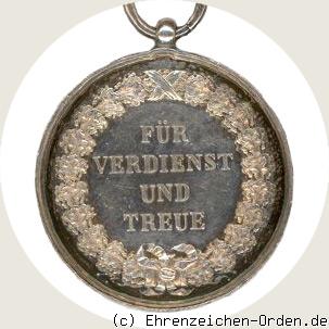 Silberne Medaille des Zivil-Verdienstordens / Verdienstorden R&uuml;ckseite
