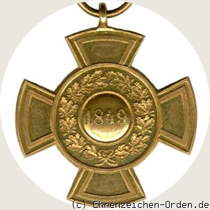 Gedenkkreuz für den Feldzug 1849 R&uuml;ckseite