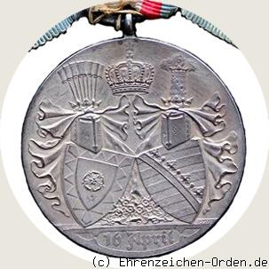 Erinnerungsmedaille zur Silberhochzeit 1907 R&uuml;ckseite
