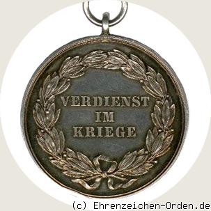 Silberne Ehrenmedaille für Kriegsverdienst 1870/71 R&uuml;ckseite