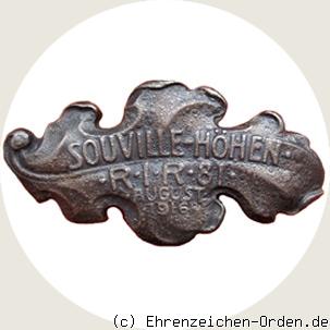 Souville Eichenlaubspange für das Reserve-Infanterie-Reg. 81
