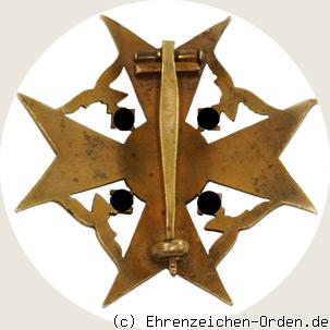 Spanienkreuz in Bronze R&uuml;ckseite