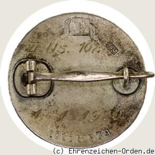 Diensteintritts- und Traditionsabzeichen Stahlhelmbund 1920 R&uuml;ckseite