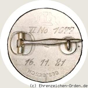 Diensteintritts- und Traditionsabzeichen Stahlhelmbund 1921 R&uuml;ckseite