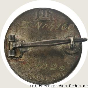 Diensteintritts- und Traditionsabzeichen Stahlhelmbund 1926 R&uuml;ckseite