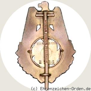 Ehrenzeichen der Technischen Nothilfe 1919 R&uuml;ckseite