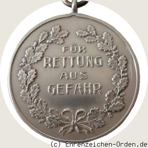 Rettungsmedaille Freistaat Thüringen 1926 R&uuml;ckseite
