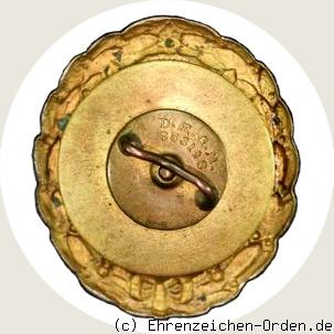 Verwundetenabzeichen für die Armee und Kolonialtruppen 1918 in Gold – an Schraubscheibe R&uuml;ckseite
