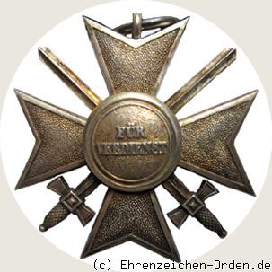Silbernes Ehrenkreuz mit Schwertern R&uuml;ckseite