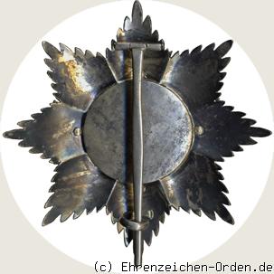 Hausorden der Wachsamkeit / Vom weißen Falken – Bruststern zum Großkreuz R&uuml;ckseite