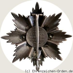 Friedrichs-Orden Bruststern zum Großkreuz R&uuml;ckseite