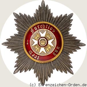 Orden der württembergischen Krone  Bruststern zum Großkreuz