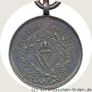 Silberne Zivilverdienstmedaille König Wilhelm I. (2.Form) R&uuml;ckseite