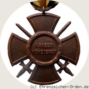 Wilhelmskreuz mit Schwerter für Kriegsverdienst R&uuml;ckseite